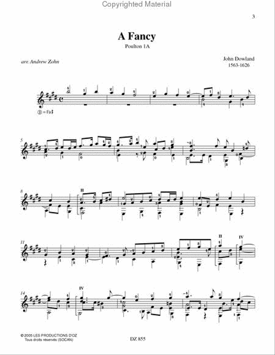 4 Fancies Classical Guitar scores gallery preview page 2