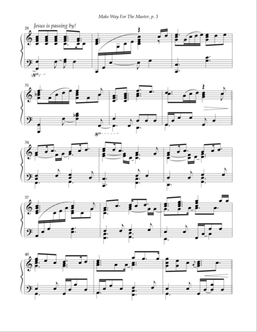 Make Way For The Master Piano Solo scores gallery preview page 3