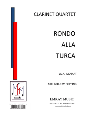 Book cover for RONDO ALLA TURCA – CLARINET QUARTET