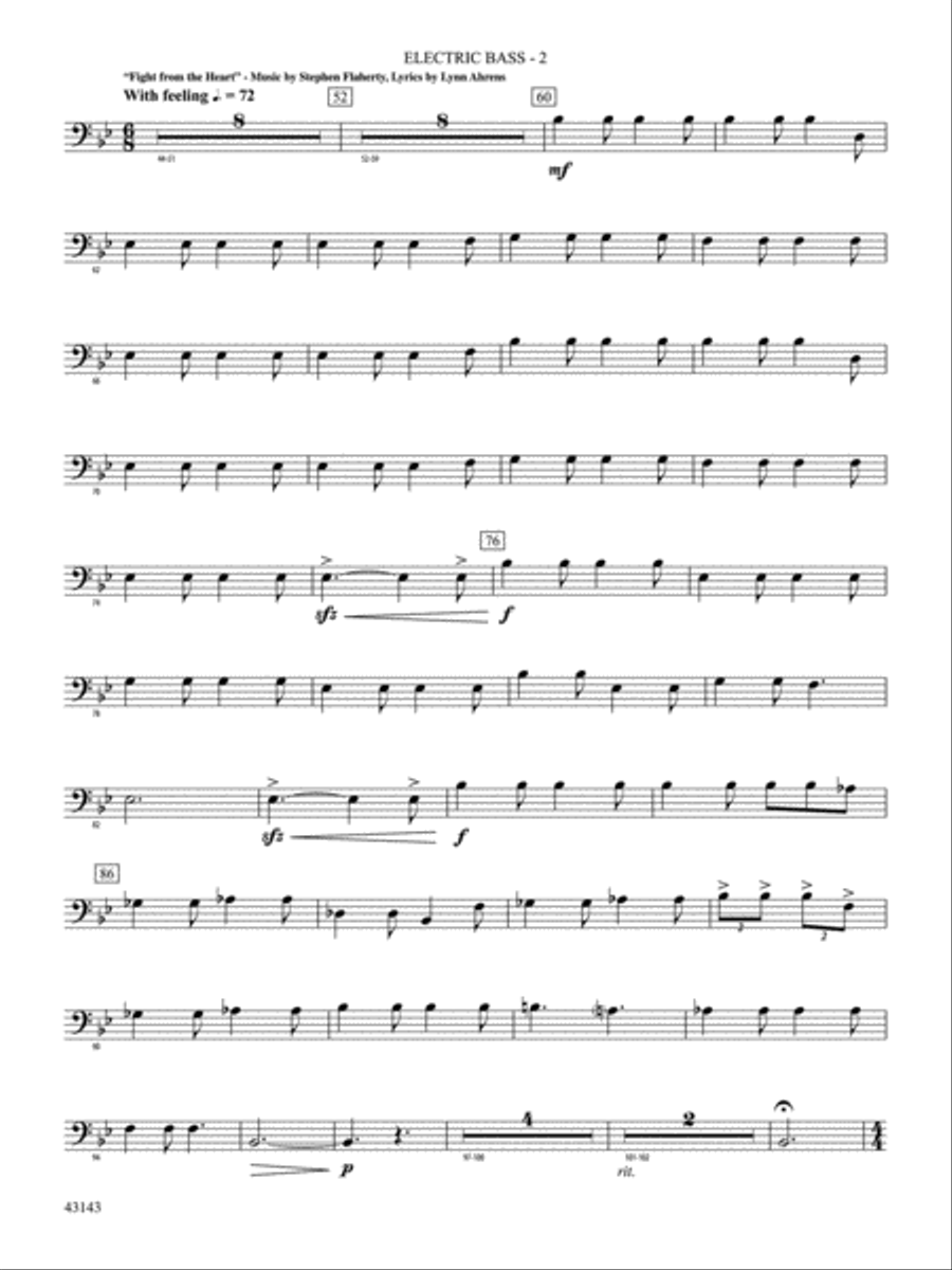 Rocky on Broadway: Electric Bass Concert Band scores gallery preview page 2