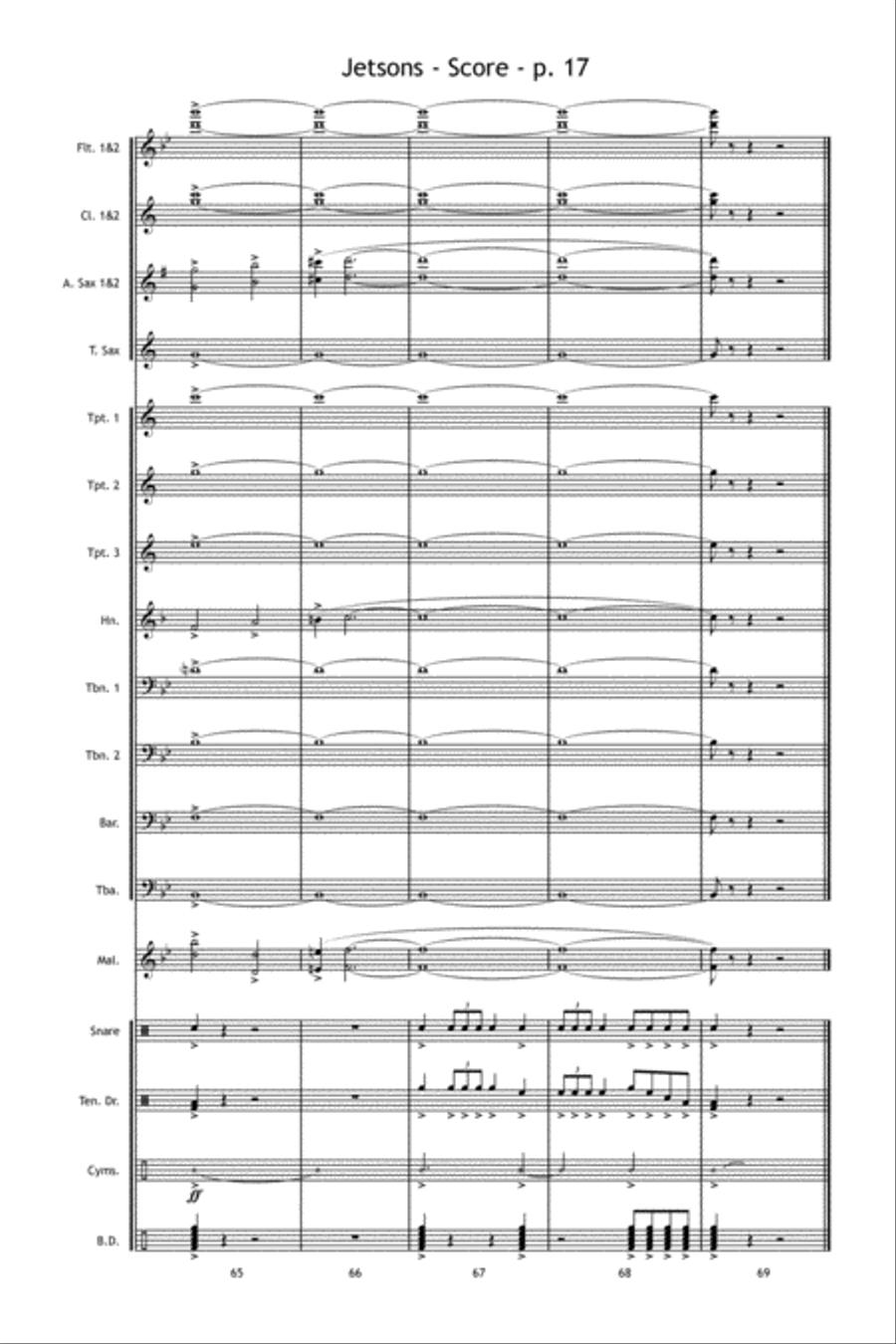 Jetsons Jetsons Marching Band scores gallery preview page 18