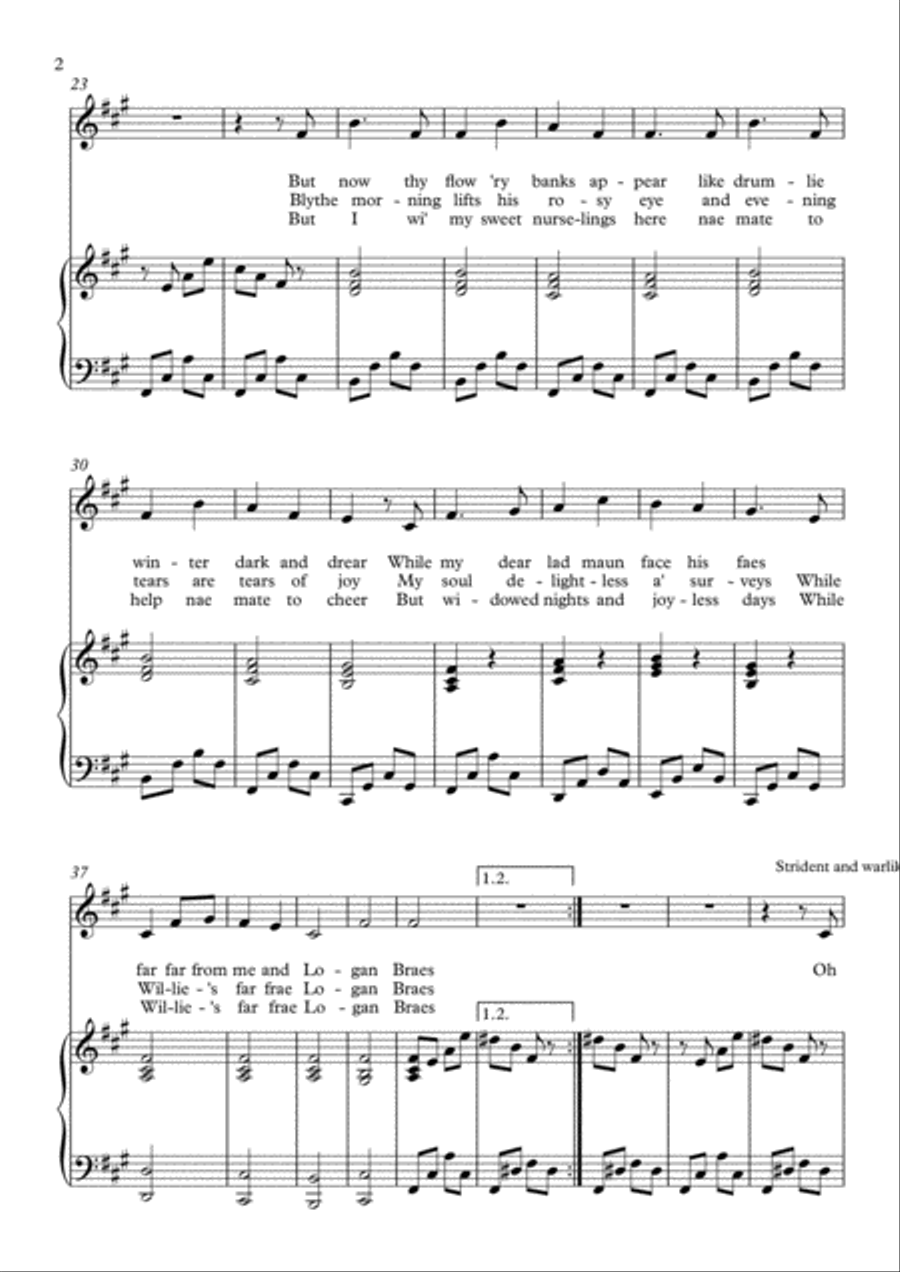 Robert Burns Song - Logan Braes SA scores gallery preview page 2