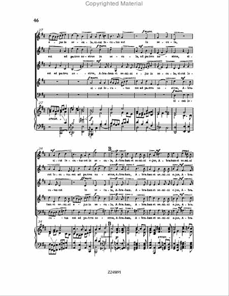 Magnificat in D major, BWV 243 Choir scores gallery preview page 46
