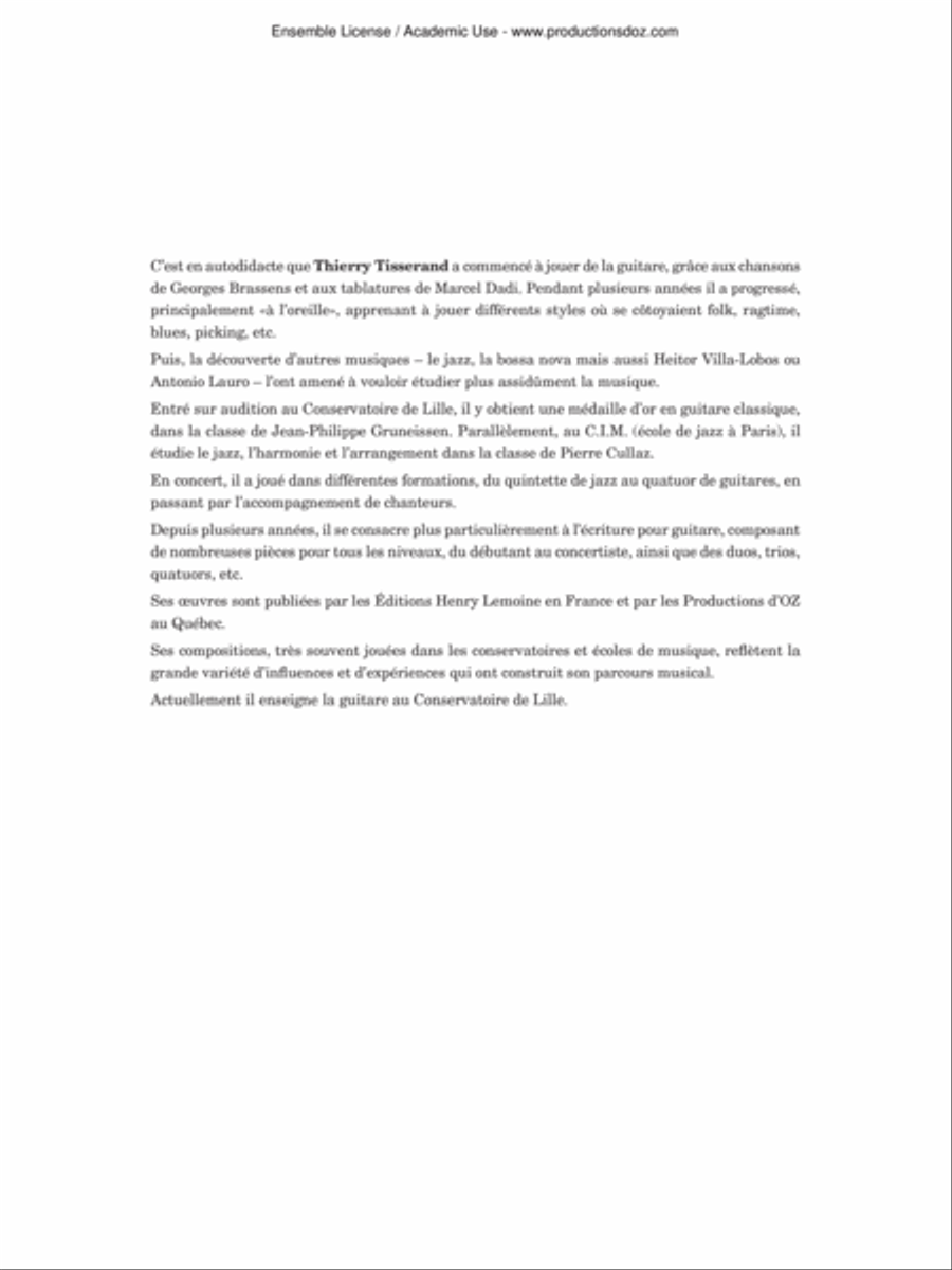 Barcarolle bohème Barcarolle bohème Guitar Ensemble scores gallery preview page 2
