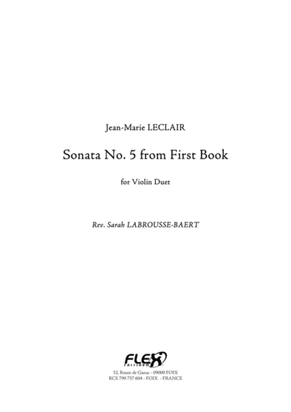 Sonata No. 5 from First Book image number null
