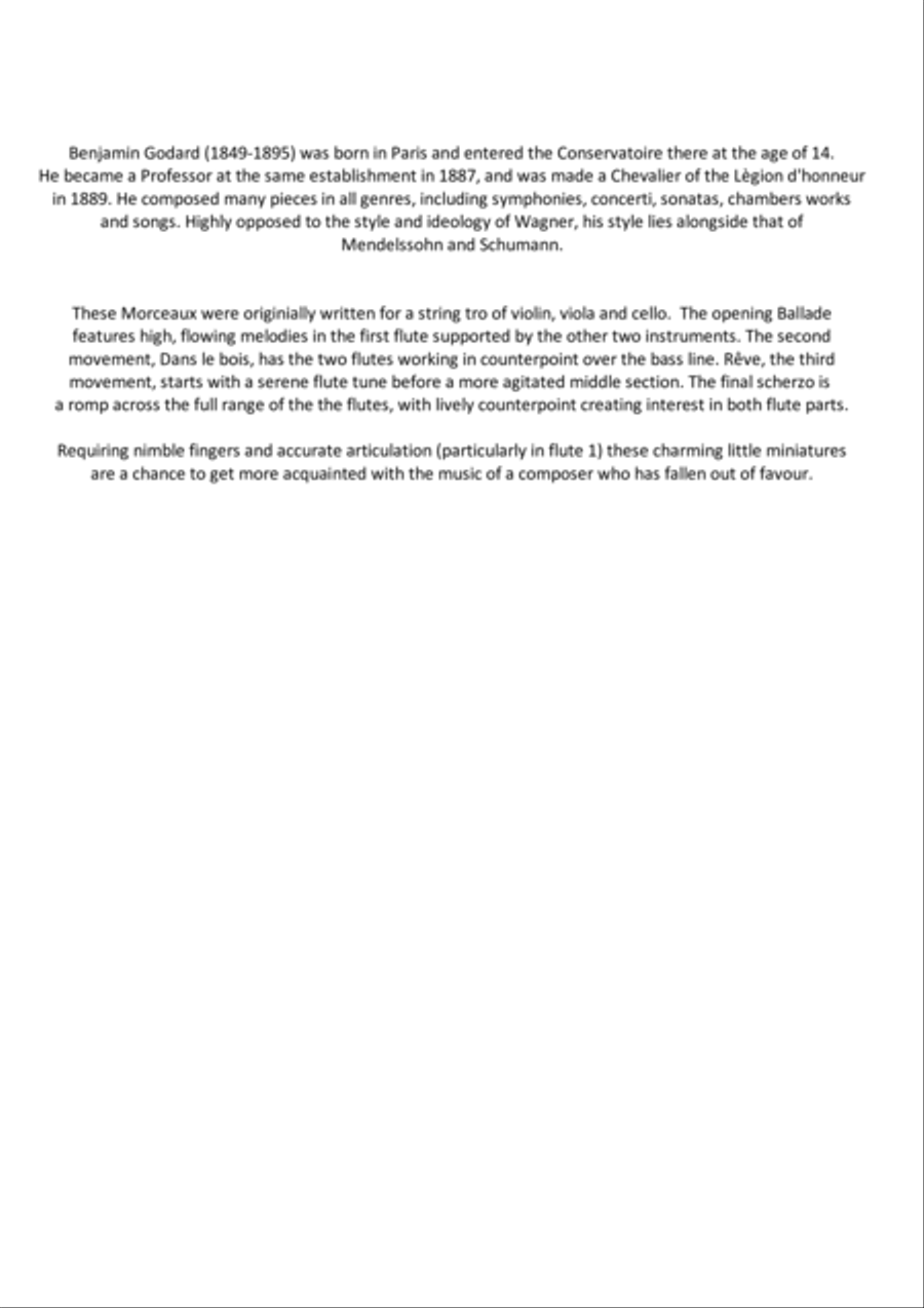Quatre Morceaux Flute scores gallery preview page 2