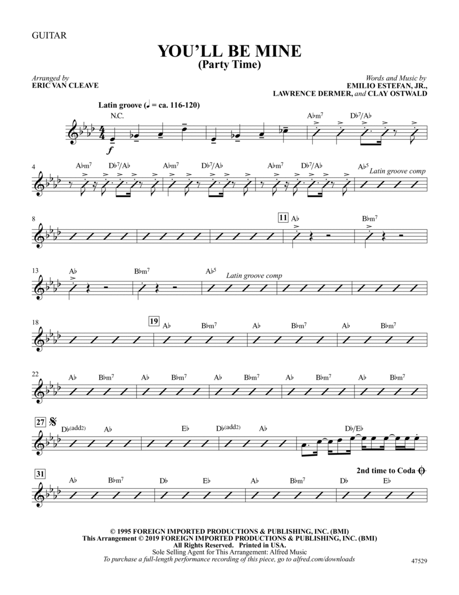 You'll Be Mine: Guitar Guitar scores gallery preview page 1