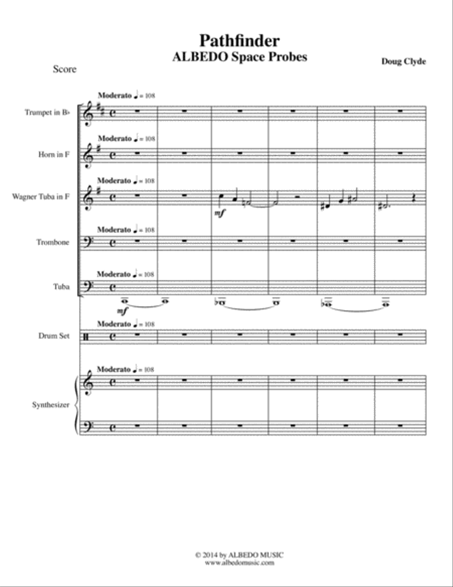 Pathfinder from Space Probes Small Ensemble scores gallery preview page 1