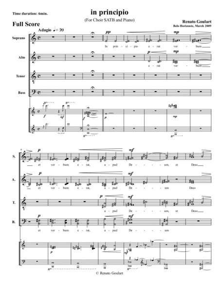 In Principio (Choral & Piano)