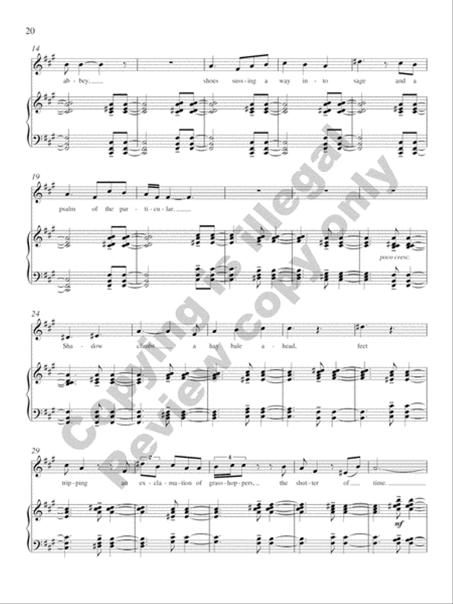 Three Songs on Poems by Lorri Neilsen Glenn Soprano Voice scores gallery preview page 12