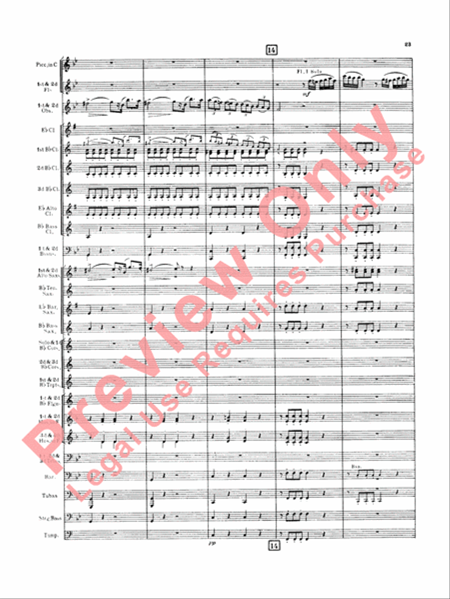 Italian in Algiers (Overture) Concert Band scores gallery preview page 26