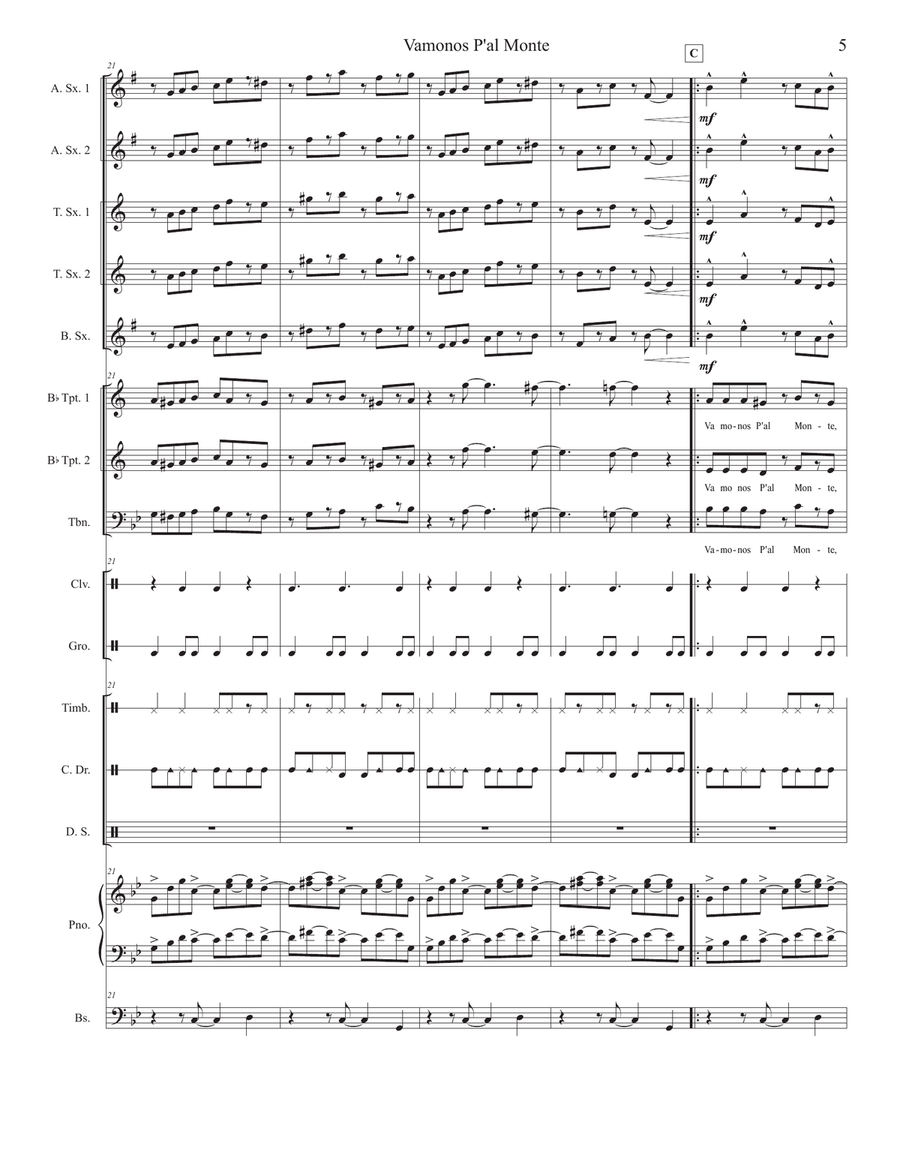 Vamonos Pal Monte Vamonos Pal Monte Small Ensemble scores gallery preview page 5