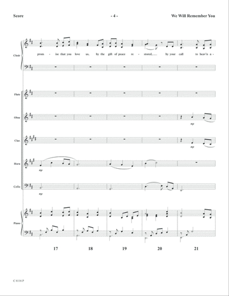 We Will Remember You Flute scores gallery preview page 6
