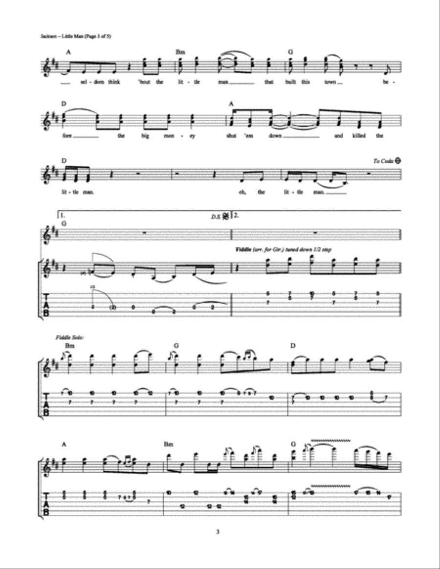 Little Man Electric Guitar scores gallery preview page 3