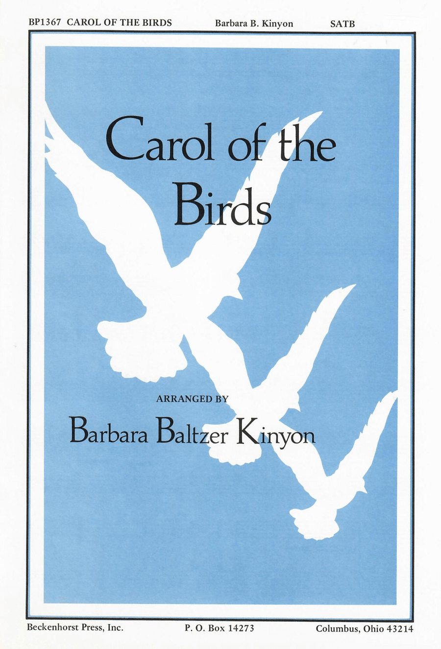 Carol of the Birds - Kinyon - choral version 4-Part scores gallery preview page 1