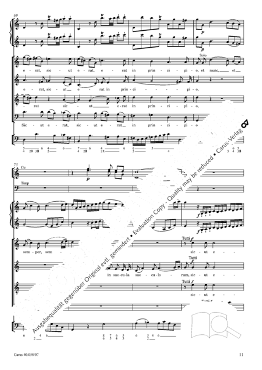 Vesperae solennes de Dominica 4-Part scores gallery preview page 16