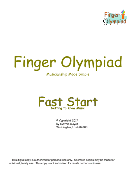 Fast Start - Finger Olympiad (Beginning Piano)