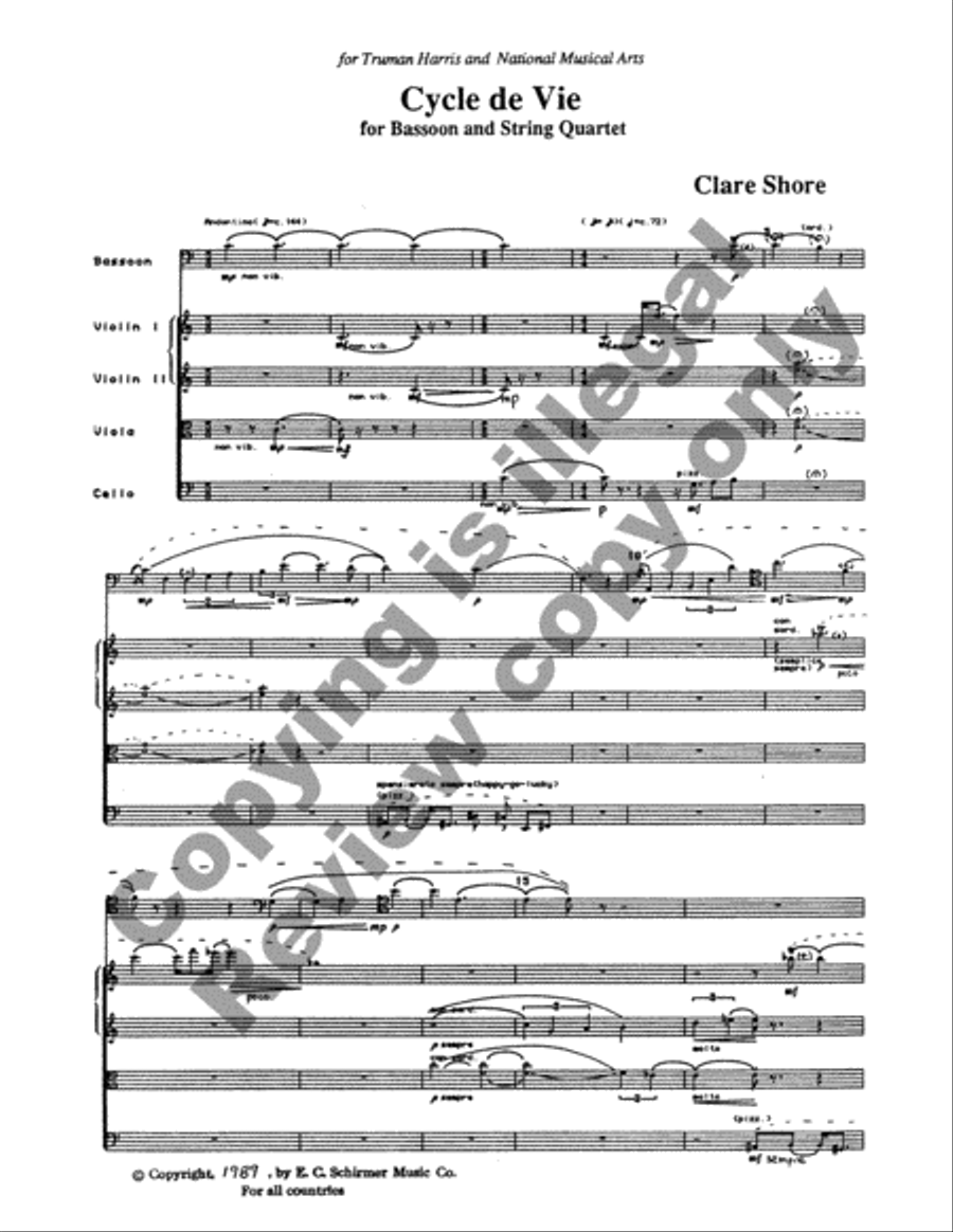 Cycle de Vie Bassoon scores gallery preview page 3