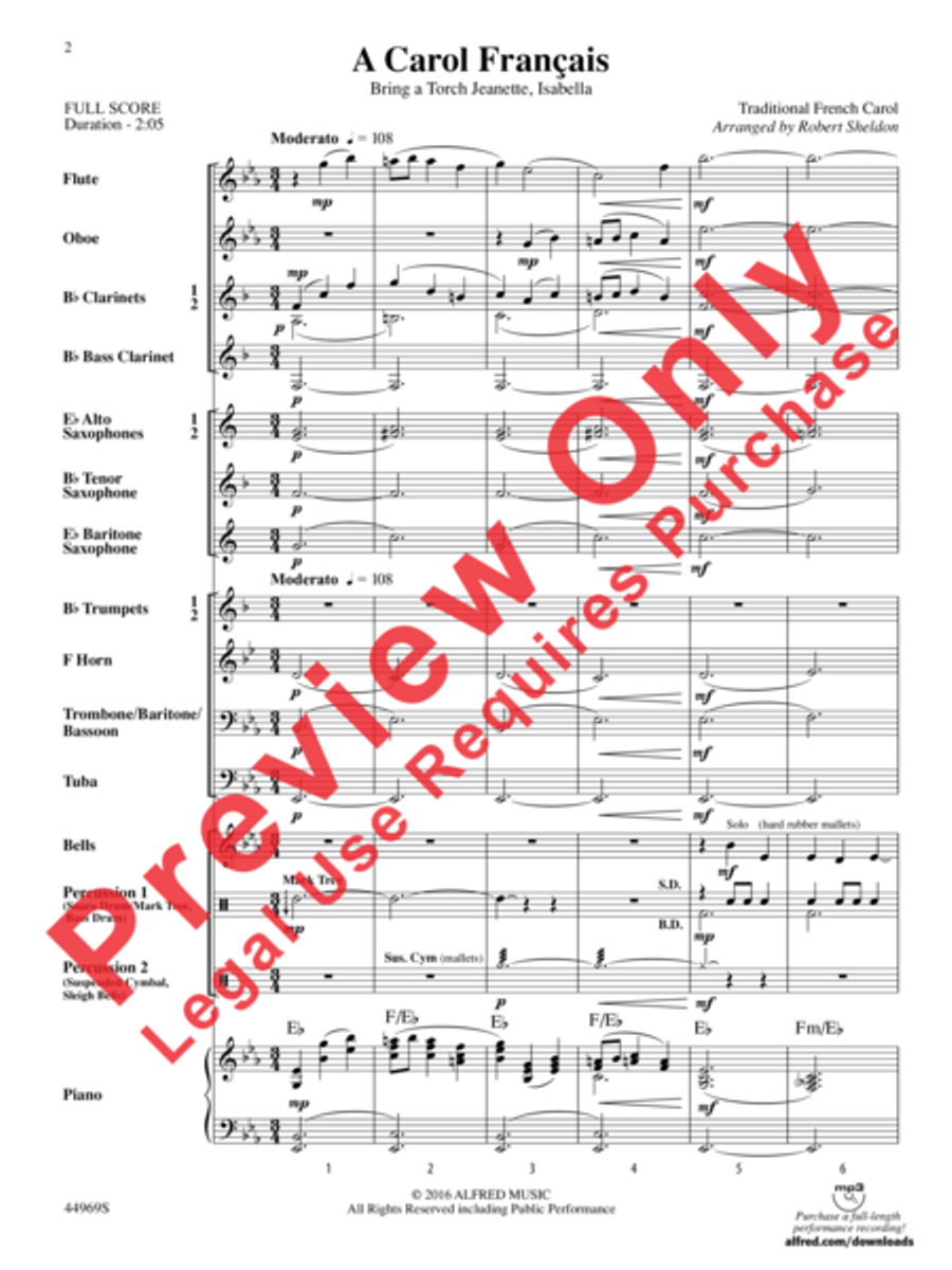A Carol Français Concert Band scores gallery preview page 3