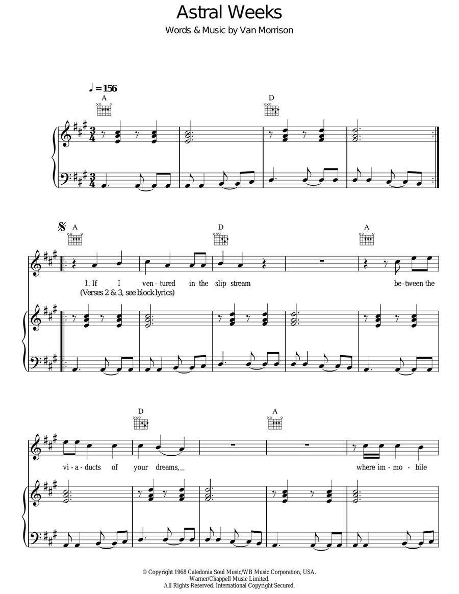 Astral Weeks Acoustic Guitar scores gallery preview page 1