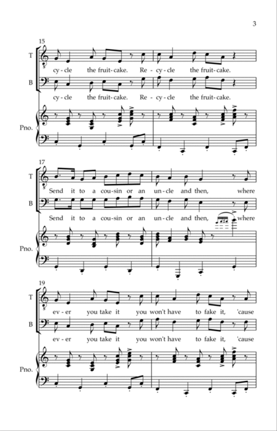 Recycle The Fruitcake TTBB scores gallery preview page 4