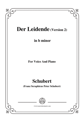Book cover for Schubert-Der Leidende (The Sufferer,Version 2),D.432,in b minor,for Voice&Piano
