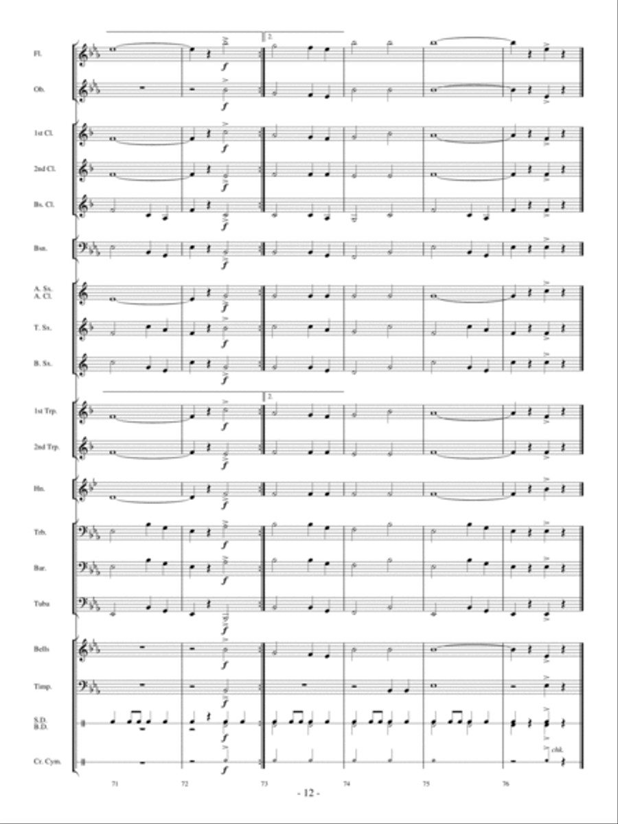 Crosswinds March by James Swearingen Concert Band - Sheet Music page 11