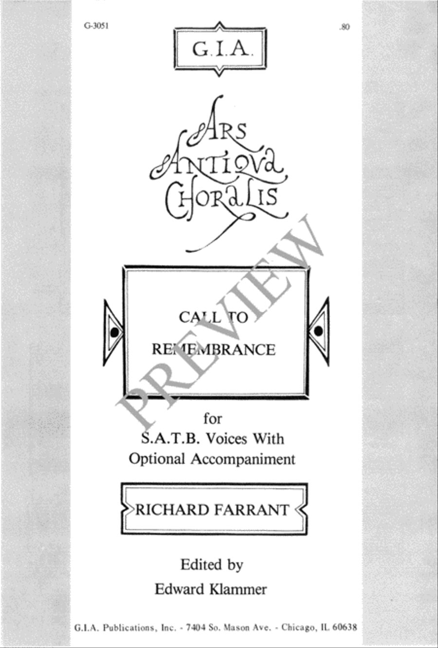 Call to Remembrance 4-Part scores gallery preview page 2
