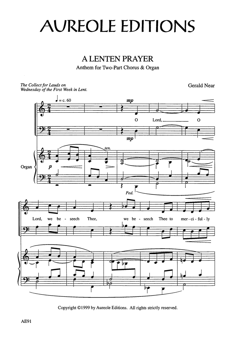 A Lenten Prayer 2-Part scores gallery preview page 1
