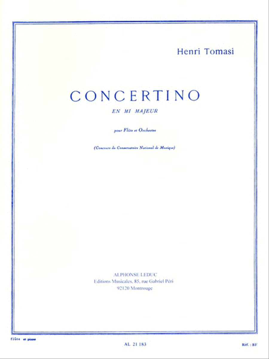 Concertino In E Major (flute & Piano)
