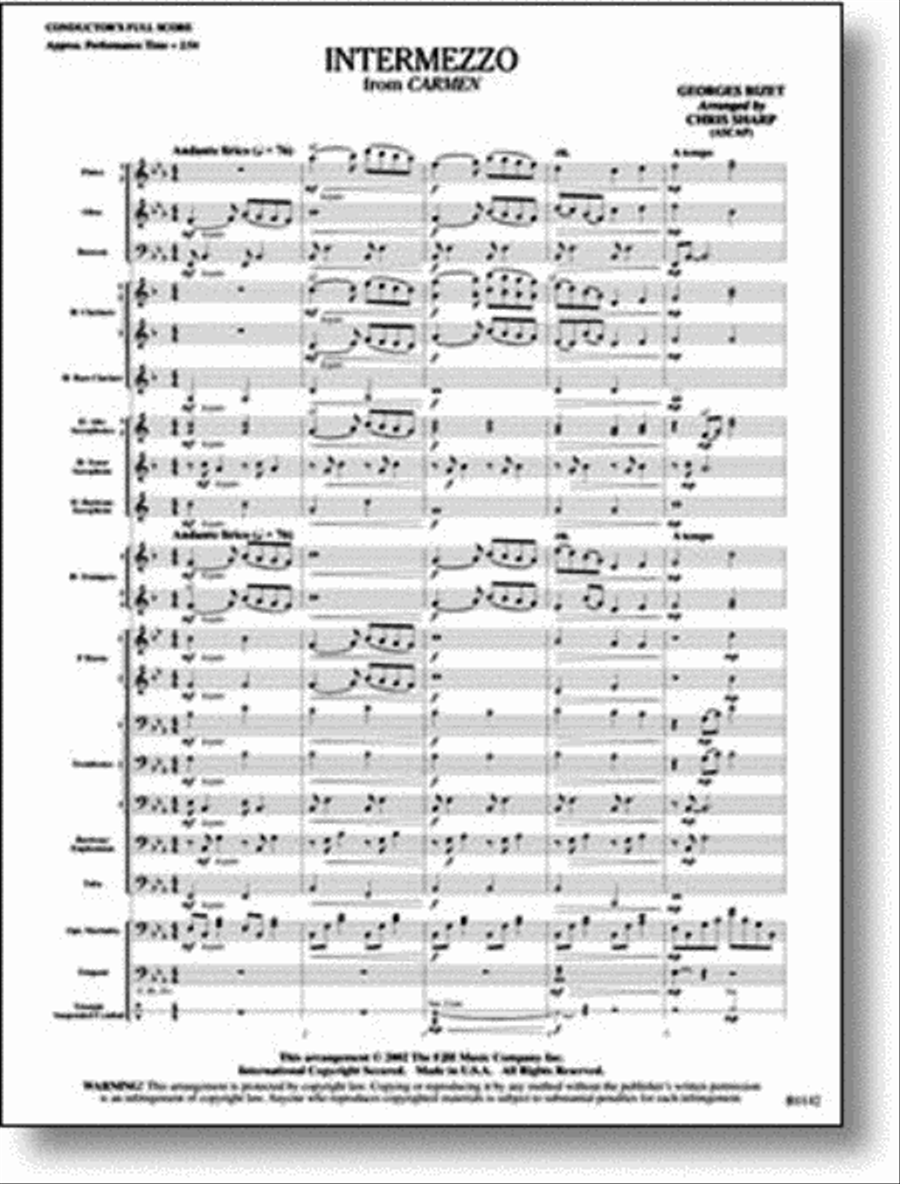 Intermezzo Concert Band scores gallery preview page 1