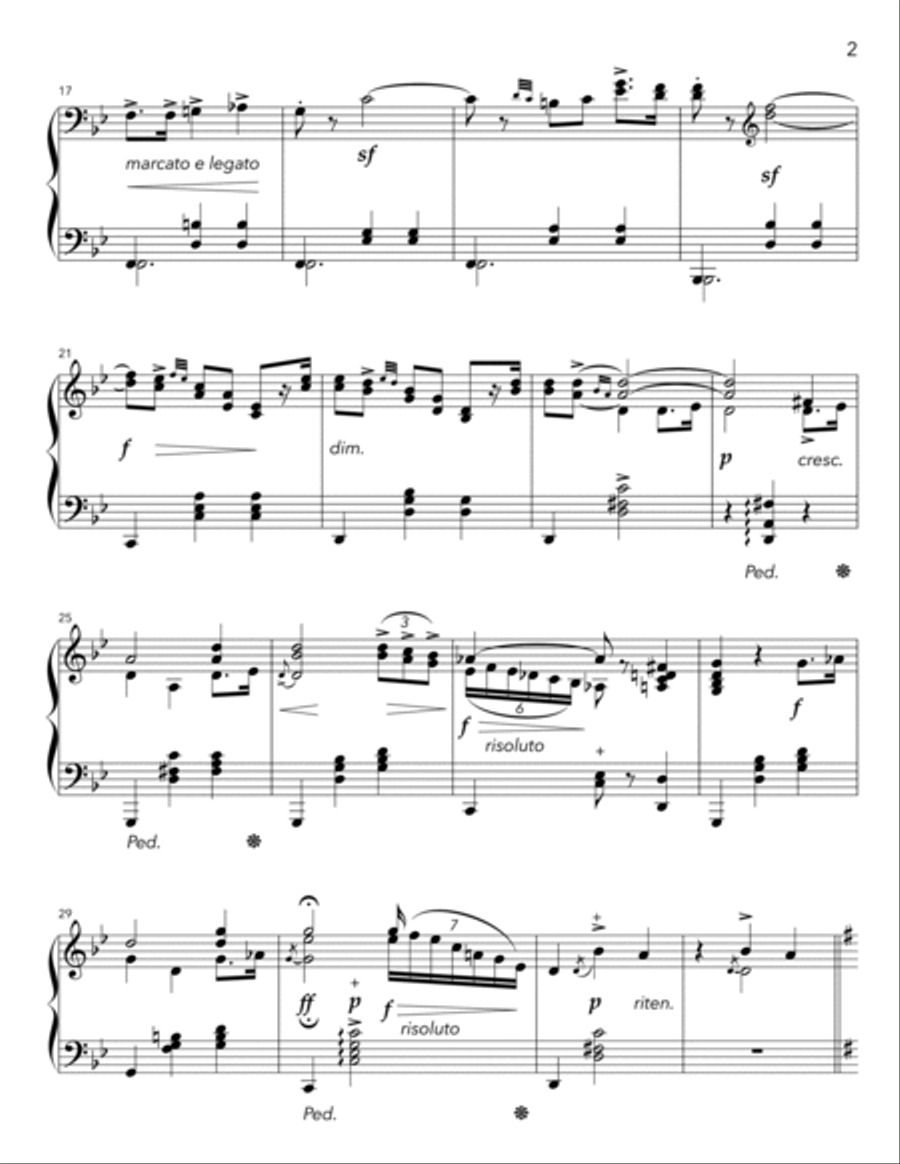 Mazurka in G Minor, op. 6 no. 3 Piano Solo scores gallery preview page 3