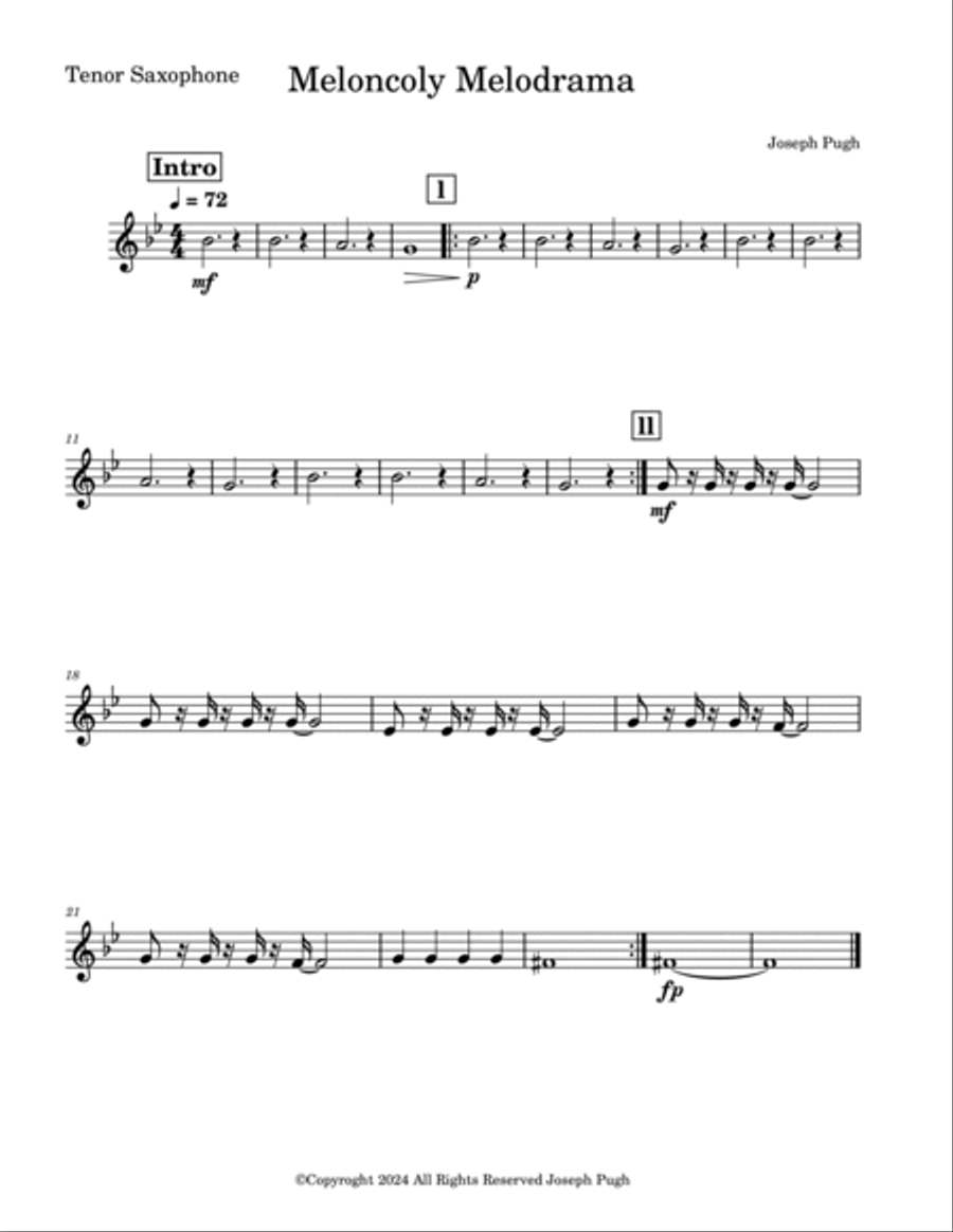 Melancholy Melodrama Melancholy Melodrama Jazz Ensemble scores gallery preview page 6