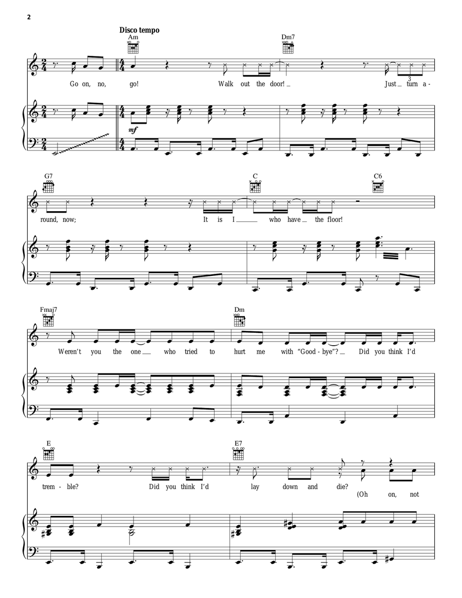 I Will Survive Guitar scores gallery preview page 2