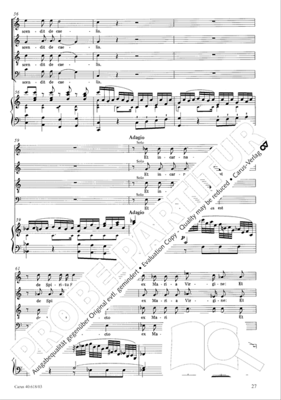 Mass in C (Missa in C) 4-Part scores gallery preview page 28