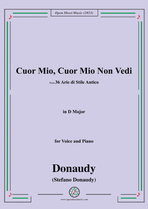 Donaudy-Cuor Mio,Cuor Mio Non Vedi,in D Major