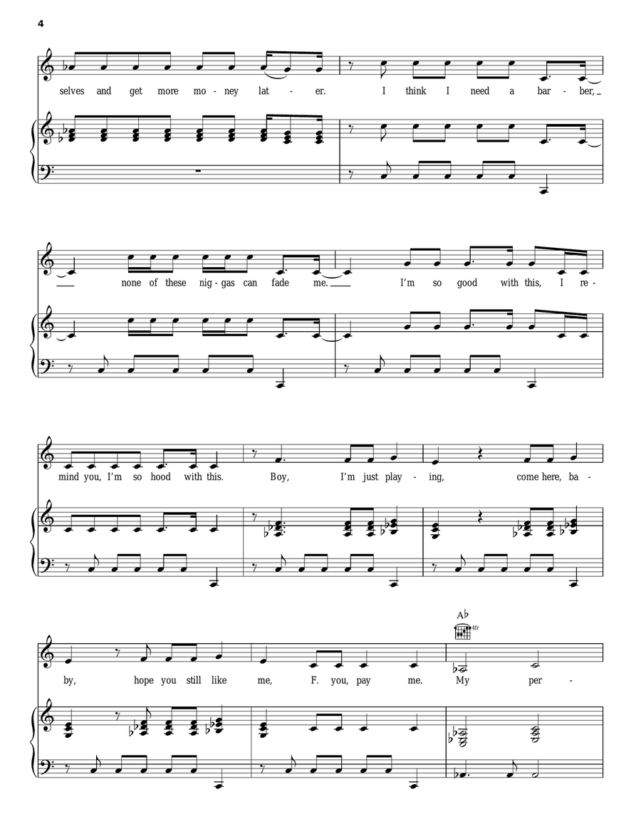 Run The World (Girls) Piano, Vocal, Guitar scores gallery preview page 4