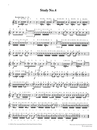 Study No.4 from Graded Music for Snare Drum, Book II