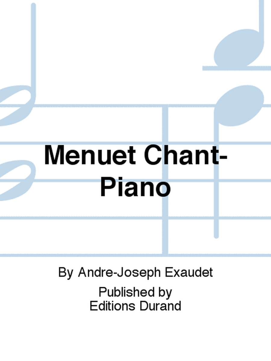 Menuet Chant-Piano
