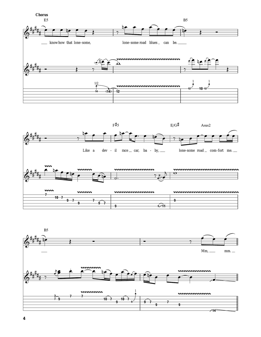 Lonesome Road Blues Lonesome Road Blues Acoustic Guitar scores gallery preview page 4