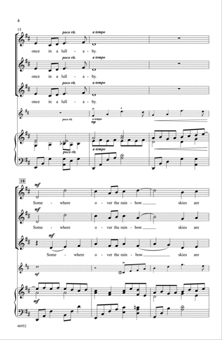 Over the Rainbow Choir scores gallery preview page 3