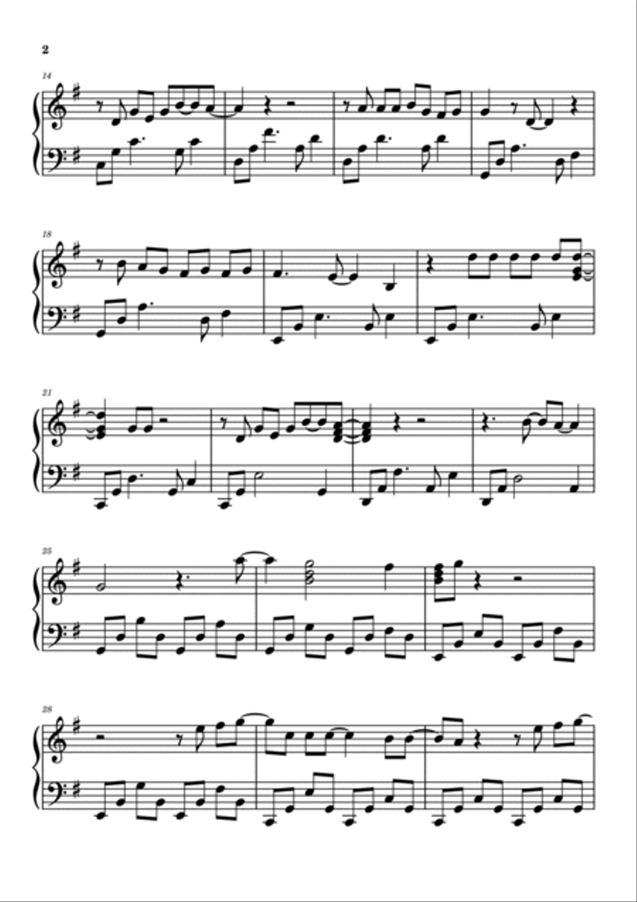 At Your Worst At Your Worst Piano Solo scores gallery preview page 2
