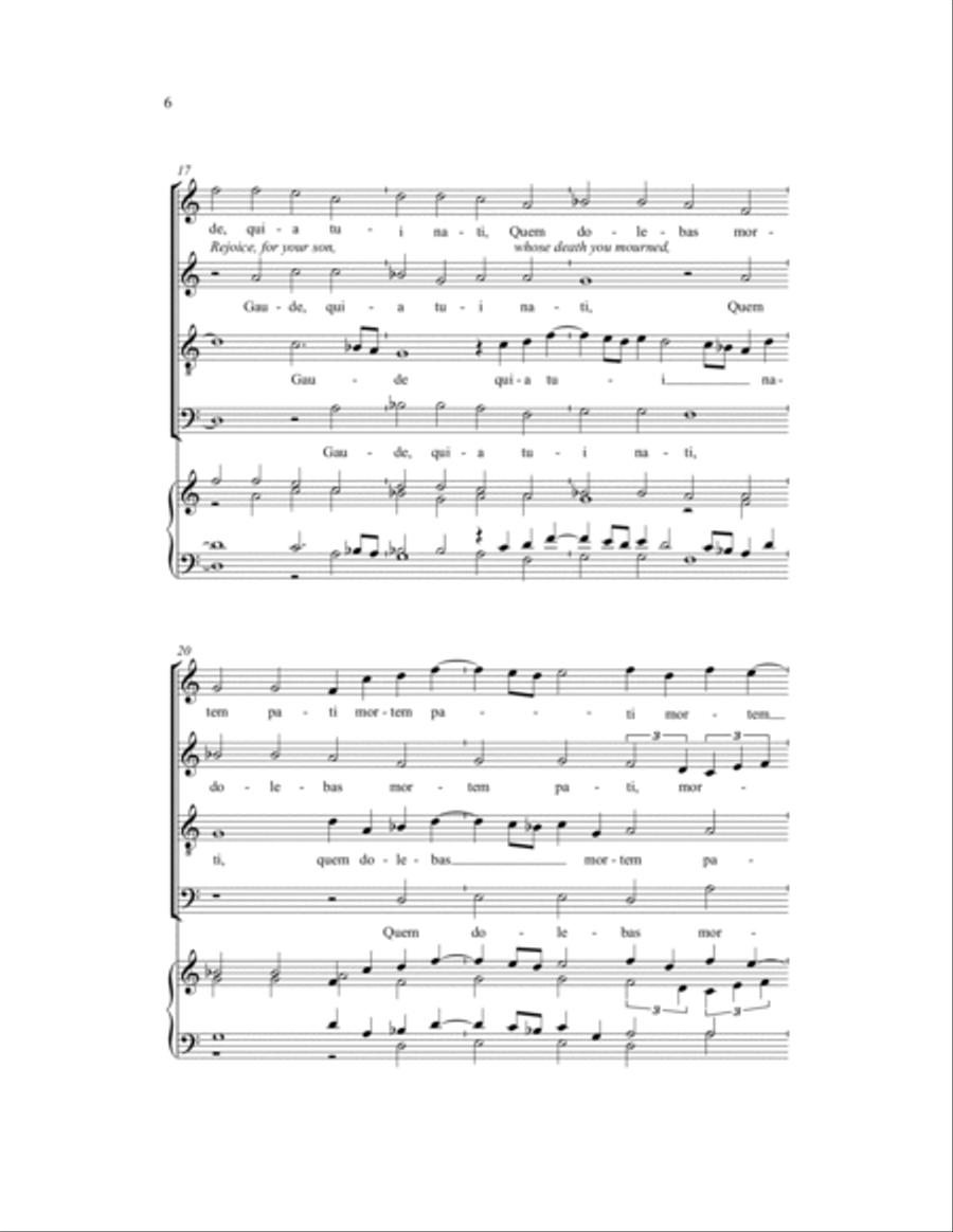 Gaude Virgo, Mater Christi 4-Part scores gallery preview page 9