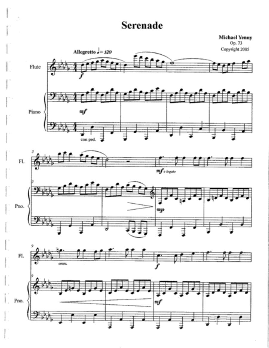 Serenade, op. 73 Flute Solo scores gallery preview page 2