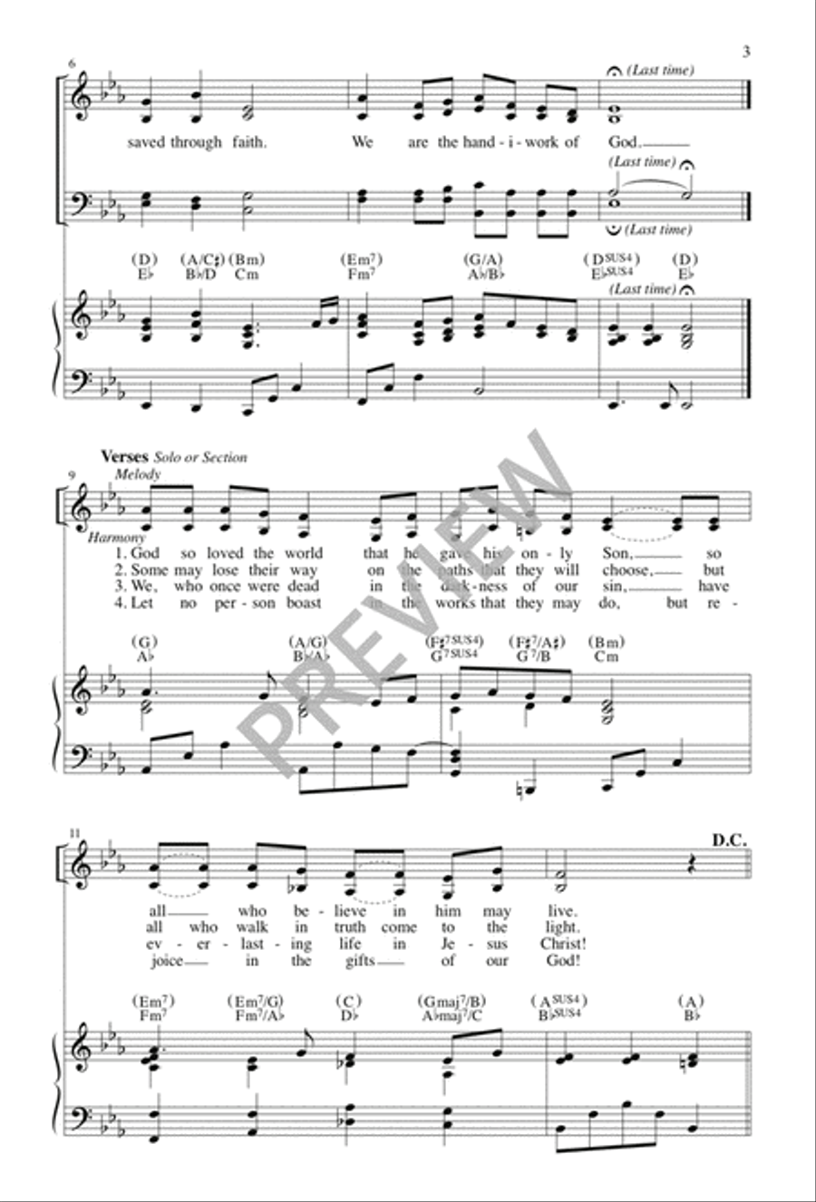 We Are Saved by Grace We Are Saved by Grace 4-Part scores gallery preview page 4