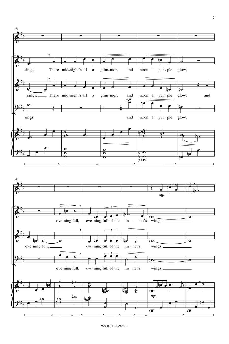 The Lake Isle Of Innisfree 3-Part scores gallery preview page 5