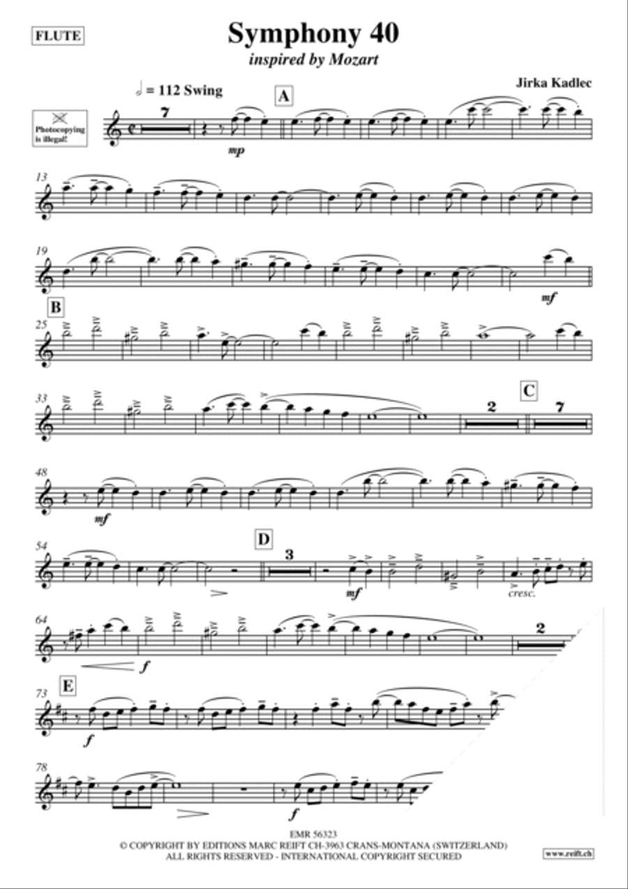 Symphony 40 Flute Solo scores gallery preview page 3