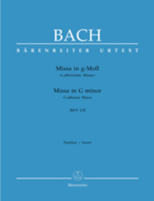 Book cover for Mass in g minor, BWV 235 'Lutheran Mass 3'