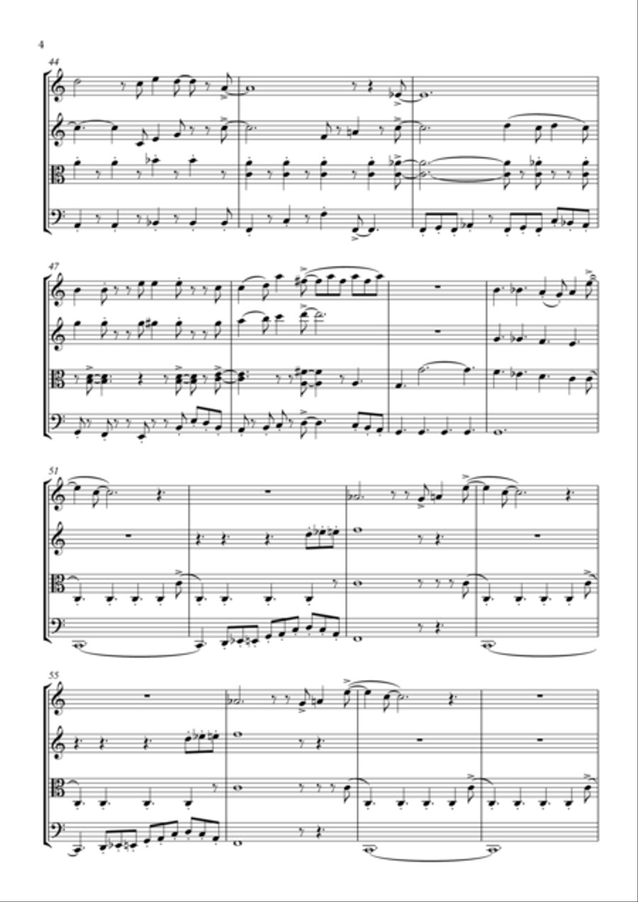 You're My Best Friend You're My Best Friend String Quartet scores gallery preview page 5