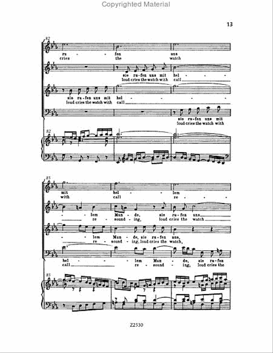 Wachet auf, ruft uns die Stimme, BWV 140 Choir scores gallery preview page 13